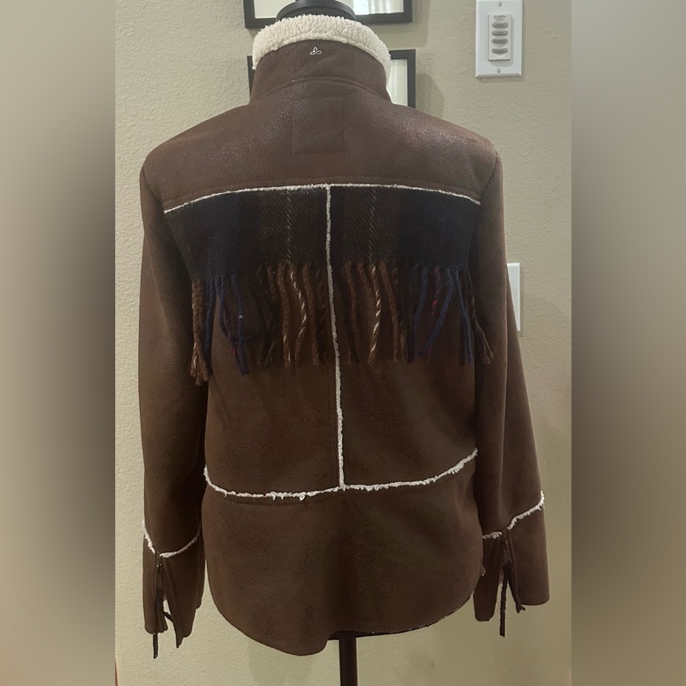 Prana Brown Jacket With Upcycled Pendleton Blanke… - image 2